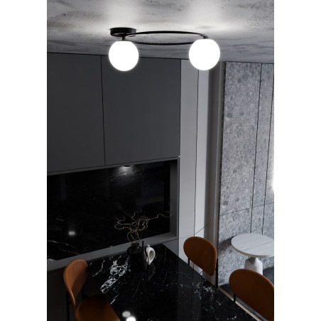 Lampa sufitowa  SOPRA 2 BL OPAL 1257/2 EMIBIG