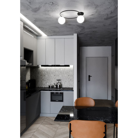 Lampa sufitowa  SOPRA 2 BL OPAL 1257/2 EMIBIG