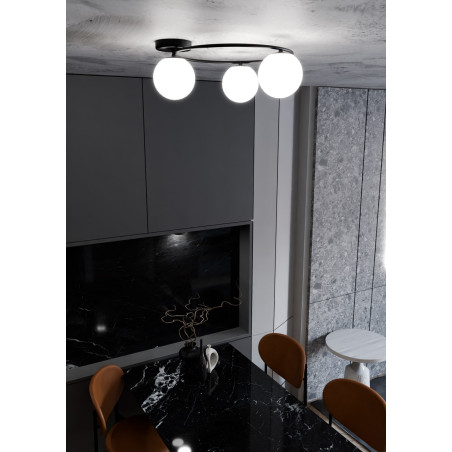 Lampa sufitowa  SOPRA 3 BL OPAL 1257/3 EMIBIG