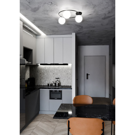 Lampa sufitowa  SOPRA 3 BL OPAL 1257/3 EMIBIG