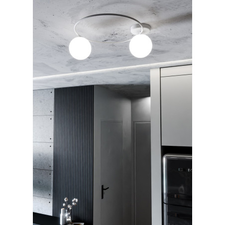 Lampa sufitowa  SOPRA 2 WH OPAL 1258/2 EMIBIG