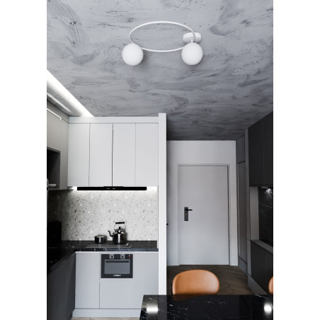 Lampa sufitowa  SOPRA 2 WH OPAL 1258/2 EMIBIG