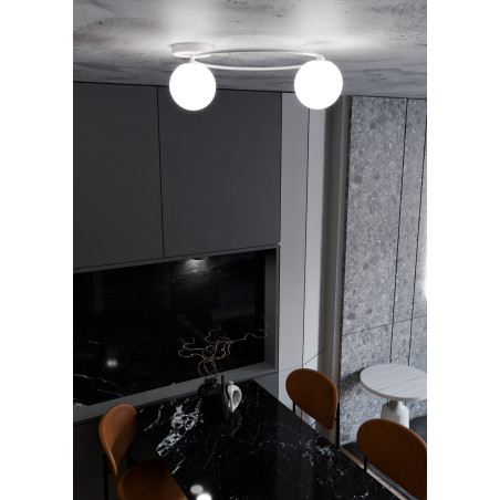 Lampa sufitowa  SOPRA 2 WH OPAL 1258/2 EMIBIG