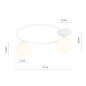 Lampa sufitowa  SOPRA 2 WH OPAL 1258/2 EMIBIG