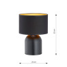 Lampka biurkowa ASPEN LN1 BLACK/GOLD 1323/LN1 EMIBIG