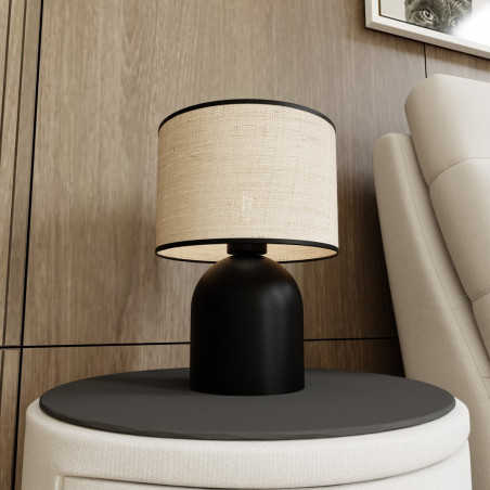 Lampka biurkowa ASPEN LN1 BLACK/RATTAN 1324/LN1 EMIBIG