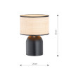 Lampka biurkowa ASPEN LN1 BLACK/RATTAN 1324/LN1 EMIBIG