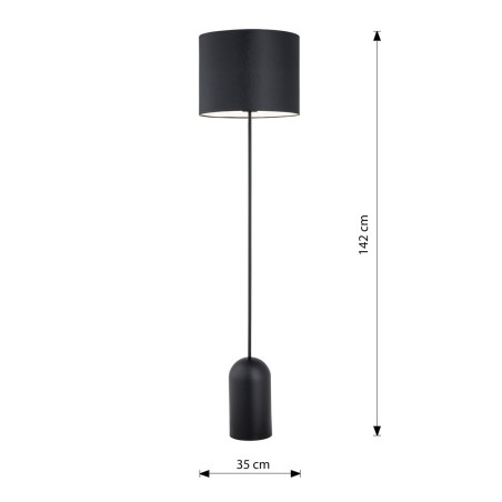 Lampa podłogowa ASPEN LP1 BLACK/WHITE 1322/LP1 EMIBIG