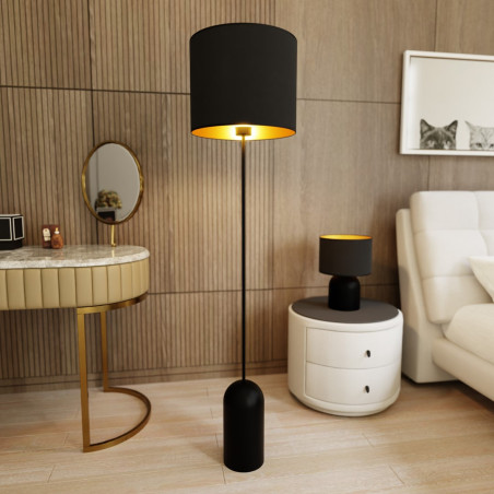 Lampa podłogowa ASPEN LP1 BLACK/GOLD 1323/LP1 EMIBIG