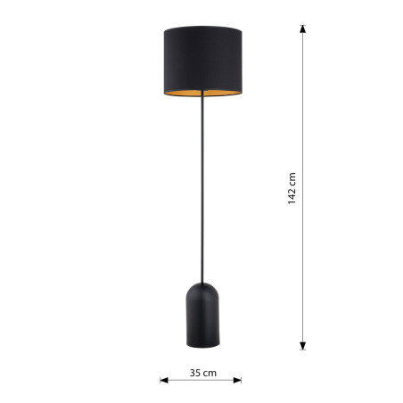 Lampa podłogowa ASPEN LP1 BLACK/GOLD 1323/LP1 EMIBIG
