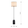 Lampa podłogowa ASPEN LP1 BLACK/RATTAN 1324/LP1 EMIBIG