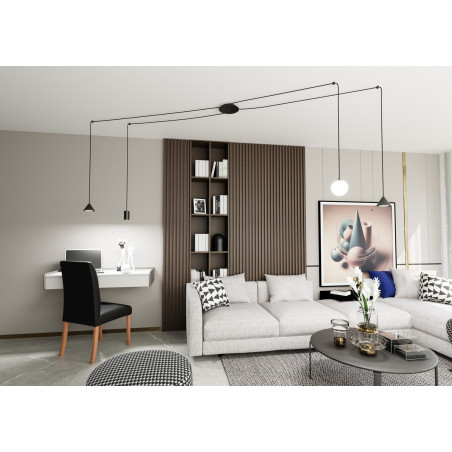 Lampa wisząca FUJI 4 BLACK 1349/4 EMIBIG