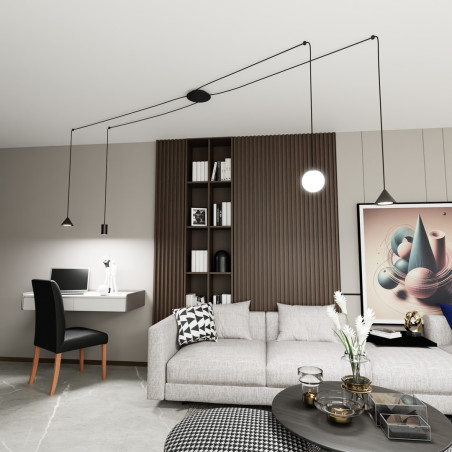 Lampa wisząca FUJI 4 BLACK 1349/4 EMIBIG