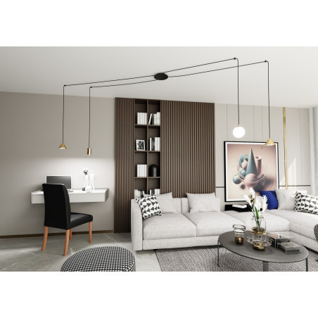 Lampa wisząca FUJI 4 GOLD 1350/4 EMIBIG