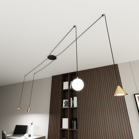 Lampa wisząca FUJI 4 GOLD 1350/4 EMIBIG