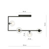 Lampa sufitowa SOMA 4 BL TRANSPARENT 1289/4 EMIBIG