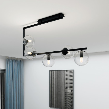 Lampa sufitowa SOMA 5 BL TRANSPARENT 1289/5 EMIBIG