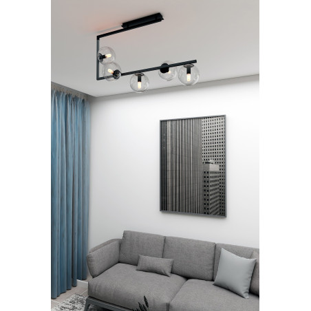Lampa sufitowa SOMA 5 BL TRANSPARENT 1289/5 EMIBIG