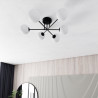 Lampa sufitowa  ROMA 6 BL OPAL 1232/6 EMIBIG