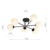 Lampa sufitowa  ROMA 6 BL OPAL 1232/6 EMIBIG