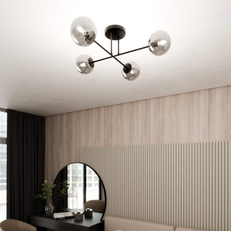 Lampa sufitowa  ROMA 4 BL GRAFIT 1245/4 EMIBIG