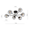Lampa sufitowa  ROMA 6 BL GRAFIT 1245/6 EMIBIG
