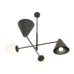 Żyrandol HERMES 4 BLACK 1347/4 EMIBIG