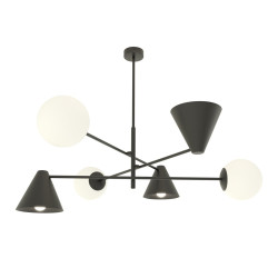 Żyrandol HERMES 6 BLACK 1347/6 EMIBIG