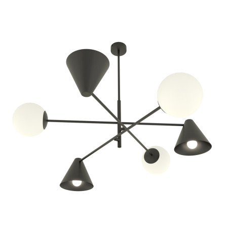 Żyrandol HERMES 6 BLACK 1347/6 EMIBIG
