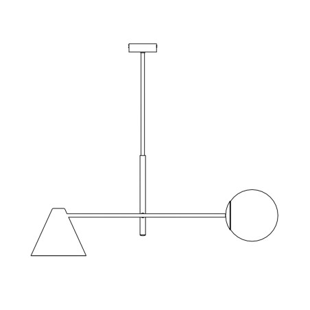 Żyrandol HERMES 2 WHITE 1348/2 EMIBIG