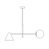 Żyrandol HERMES 2 WHITE 1348/2 EMIBIG