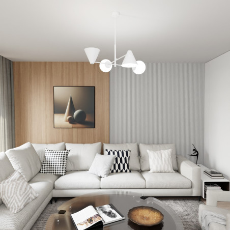 Żyrandol HERMES 4 WHITE 1348/4 EMIBIG
