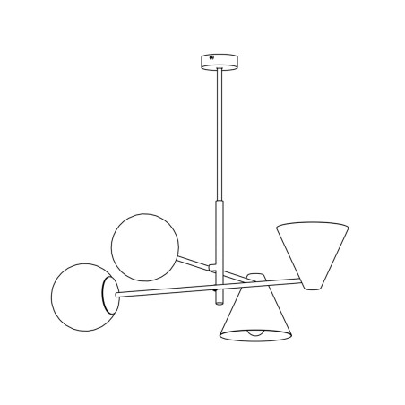 Żyrandol HERMES 4 WHITE 1348/4 EMIBIG