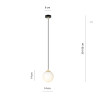 Lampa wisząca ROYAL 1 BL  1243/1 EMIBIG