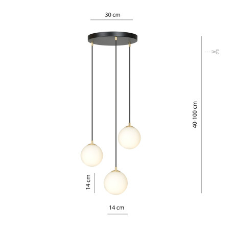 Lampa wisząca ROYAL 3 BL 1243/3 EMIBIG