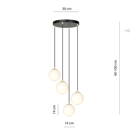 Lampa wisząca ROYAL 4 BL 1243/4 EMIBIG