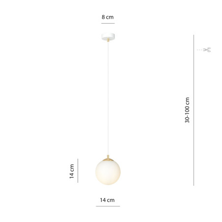 Lampa wisząca ROYAL 1 WH  1244/1 EMIBIG
