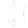 Lampa wisząca ROYAL 1 WH  1244/1 EMIBIG