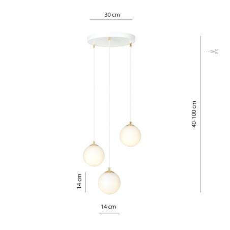 Lampa wisząca ROYAL 3 WH 1244/3 EMIBIG
