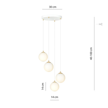 Lampa wisząca ROYAL 4 WH 1244/4 EMIBIG