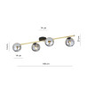 Lampa sufitowa  SPLENDI 4 BL GRAFIT 1246/4 EMIBIG