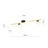Lampa sufitowa  SPLENDI 4 BL OPAL 1248/4 EMIBIG
