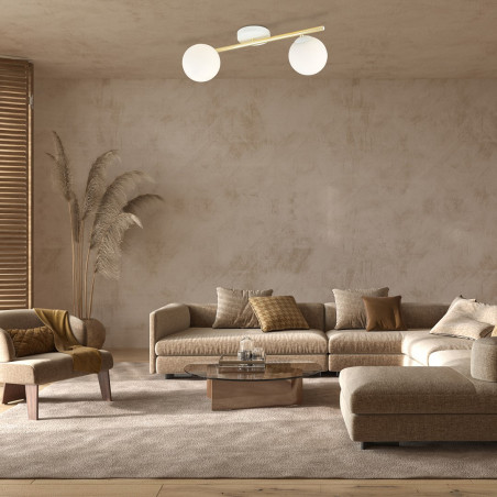 Lampa sufitowa  SPLENDI 2 WH OPAL 1249/2 EMIBIG