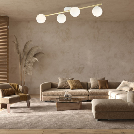 Lampa sufitowa  SPLENDI 4 WH OPAL 1249/4 EMIBIG