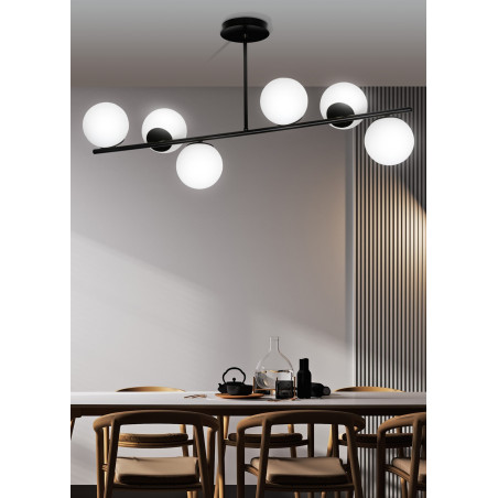 Lampa sufitowa  BIOR 6 BLACK 1020/6 EMIBIG