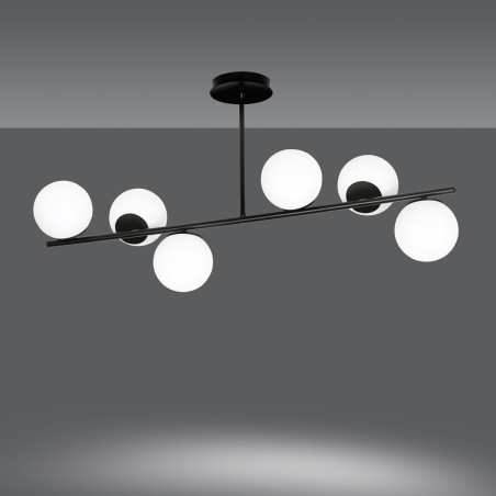 Lampa sufitowa  BIOR 6 BLACK 1020/6 EMIBIG
