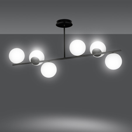 Lampa sufitowa  BIOR 6 BLACK 1020/6 EMIBIG