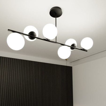 Lampa sufitowa  BIOR 6 BLACK 1020/6 EMIBIG