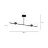 Lampa sufitowa  BIOR 6 BLACK 1020/6 EMIBIG