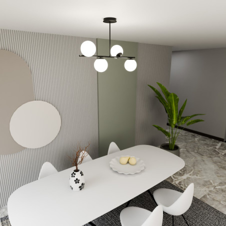 Lampa sufitowa  BIOR 4 BLACK 1020/4 EMIBIG